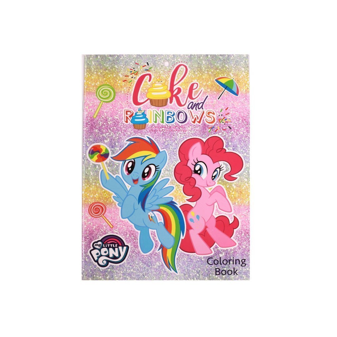 D2123 My Little Pony Coloring Book Contains 16 Sheets Of Themed Characters To Color In. It Also Has 8 Pages, 2 Stickers. A Beautiful Coloring Book For Your Little One. &Amp;Lt;Ul&Amp;Gt; &Amp;Lt;Li&Amp;Gt;Features Fun Pages For Coloring Activity&Amp;Lt;/Li&Amp;Gt; &Amp;Lt;Li&Amp;Gt;Improves Motor Skills And Hand-Eye Coordination&Amp;Lt;/Li&Amp;Gt; &Amp;Lt;Li&Amp;Gt;Encourages Color Awareness And Recognition&Amp;Lt;/Li&Amp;Gt; &Amp;Lt;Li&Amp;Gt;Ideal For Kids To Keep Them Busy And Entertained&Amp;Lt;/Li&Amp;Gt; &Amp;Lt;Li&Amp;Gt;Endless Hours Of Fun&Amp;Lt;/Li&Amp;Gt; &Amp;Lt;/Ul&Amp;Gt; My Little Pony (Cake And Rainbows) Coloring Book With Stickers - Mlp52 (16 Sheets)