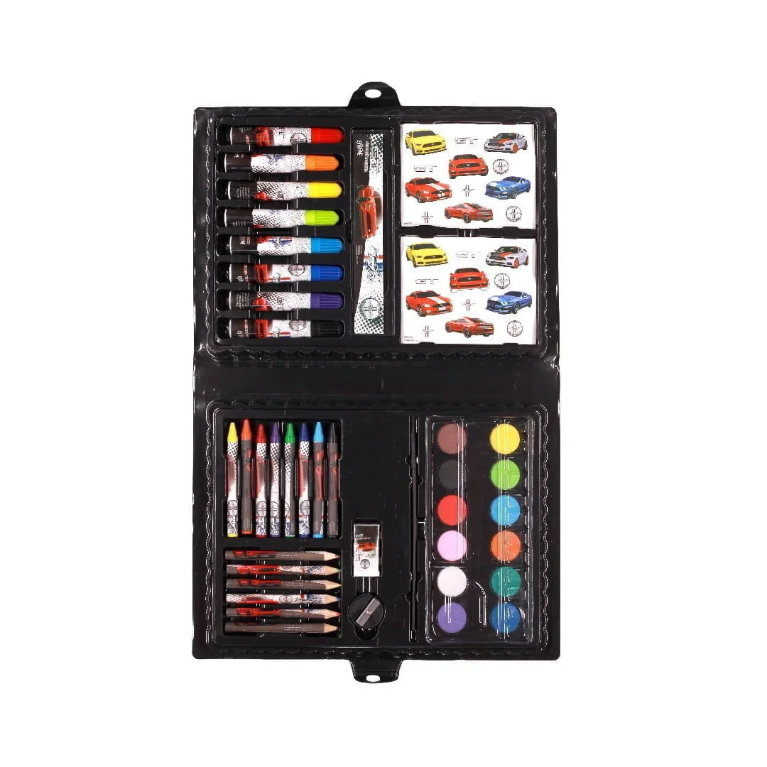 Dqw212 01 &Lt;Strong&Gt;Items Included In The Package:&Lt;/Strong&Gt; 8 Markers, 8 Crayons, 12 Water Colors, 6 Color Pencils, 2 Stickers, 1 Ruler With Sticker, 1 Eraser, 1 Sharpener, 1 Brush, 1 Transparent Palette With Plastic Handle Multi Color Set Mustang 40 In 1 Coloring Activity Set (Mst251) Stationary 40 Pieces Multi Color Set