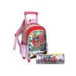 LOL School Trolley Bag 15" - 2 Main Compartments 2 Side Pockets With LOL Pencil Case (LOL07)