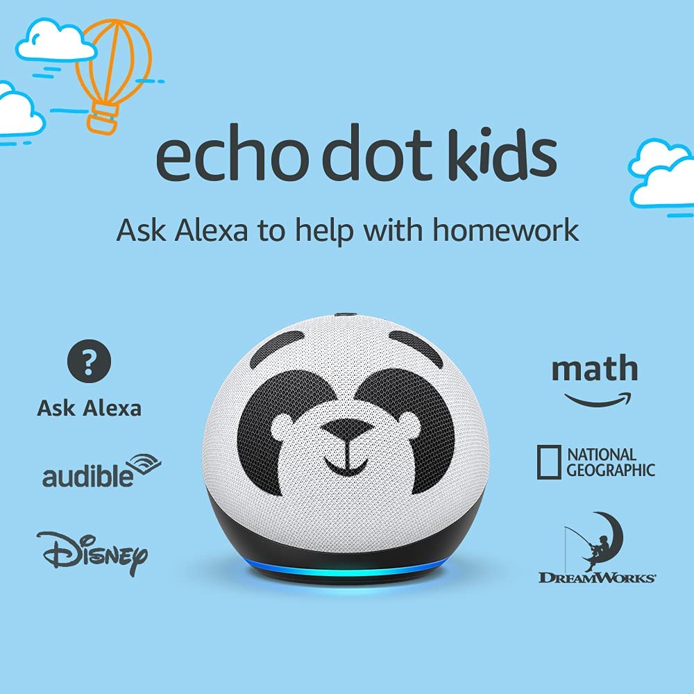 61Ouzffufgs. Ac Sl1000 Amazon &Lt;H1&Gt;About The Product:&Lt;/H1&Gt; Meet The All-New Echo Dot Kids Edition - Amazon'S Most Popular Smart Speaker With Alexa, Made For Kids (Not A Toy). The Super-Fun Design Delivers Crisp Vocals And Balanced Bass For Full Sound. &Lt;Ul&Gt; &Lt;Li&Gt;Help Kids Learn And Grow - Kids Can Ask Alexa Questions, Set Alarms, And Get Help With Their Homework.&Lt;/Li&Gt; &Lt;Li&Gt;Easy-To-Use Parental Controls - Set Daily Time Limits, Filter Explicit Songs, And Review Activity In The Amazon Parent Dashboard.&Lt;/Li&Gt; &Lt;Li&Gt;Made For Wild Imaginations - Kids Can Ask Alexa To Play Music, Read Stories, And Call Approved Friends And Family. Designed To Protect Your Family’s Privacy - Echo Dot Kids Edition Is Built With Multiple Layers Of Privacy Protection And Controls, Including A Microphone Off Button That Electronically Disconnects The Microphones.&Lt;/Li&Gt; &Lt;Li&Gt;&Lt;Span Class=&Quot;A-List-Item&Quot;&Gt;Designed To Protect Your Family’s Privacy - Echo Dot Kids Edition Is Built With Multiple Layers Of Privacy Protection And Controls, Including A Microphone Off Button That Electronically Disconnects The Microphones.&Lt;/Span&Gt;&Lt;/Li&Gt; &Lt;/Ul&Gt; Echo Dot Echo Dot (4Th Gen) Kids Edition | Designed For Kids, With Parental Controls | Panda