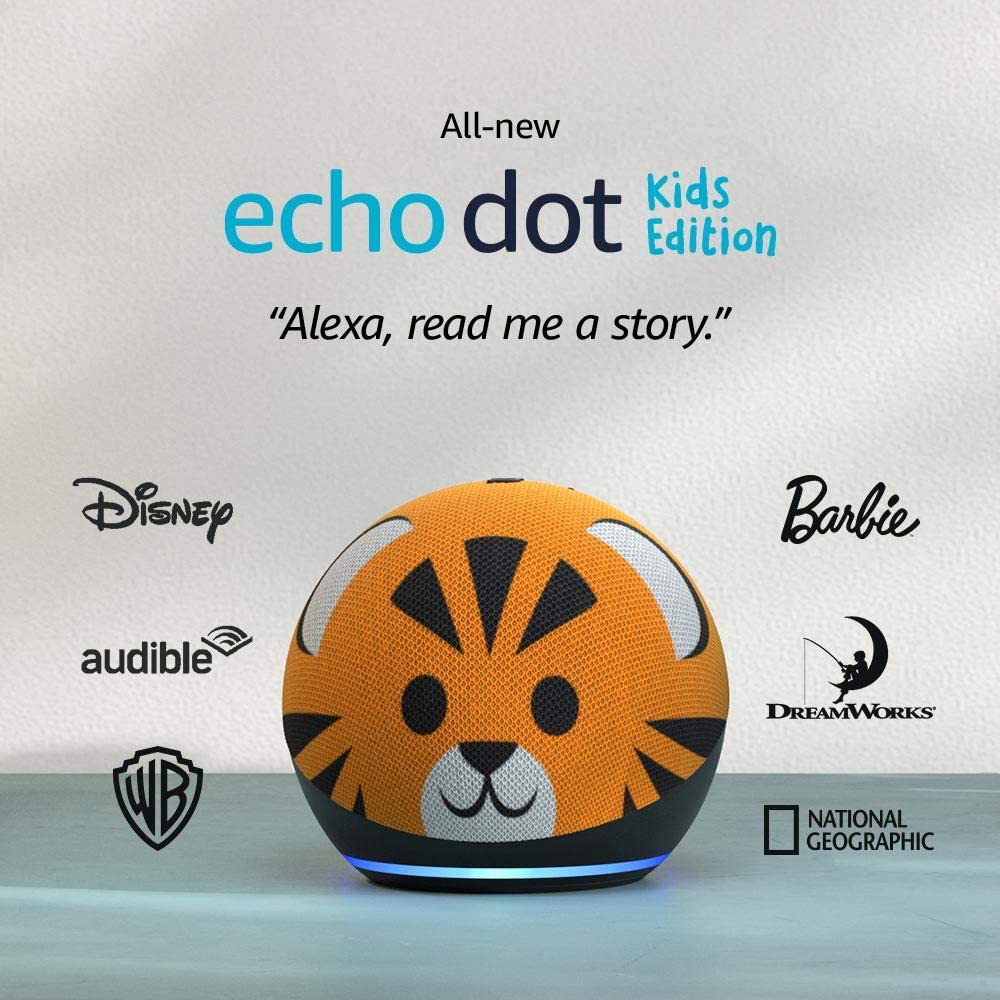Amazon &Lt;H1&Gt;About The Product:&Lt;/H1&Gt; Meet The All-New Echo Dot Kids Edition - Amazon'S Most Popular Smart Speaker With Alexa, Made For Kids (Not A Toy). The Super-Fun Design Delivers Crisp Vocals And Balanced Bass For Full Sound. &Lt;Ul&Gt; &Lt;Li&Gt;Help Kids Learn And Grow - Kids Can Ask Alexa Questions, Set Alarms, And Get Help With Their Homework.&Lt;/Li&Gt; &Lt;Li&Gt;Easy-To-Use Parental Controls - Set Daily Time Limits, Filter Explicit Songs, And Review Activity In The Amazon Parent Dashboard.&Lt;/Li&Gt; &Lt;Li&Gt;Made For Wild Imaginations - Kids Can Ask Alexa To Play Music, Read Stories, And Call Approved Friends And Family. Designed To Protect Your Family’s Privacy - Echo Dot Kids Edition Is Built With Multiple Layers Of Privacy Protection And Controls, Including A Microphone Off Button That Electronically Disconnects The Microphones.&Lt;/Li&Gt; &Lt;Li&Gt;&Lt;Span Class=&Quot;A-List-Item&Quot;&Gt;Designed To Protect Your Family’s Privacy - Echo Dot Kids Edition Is Built With Multiple Layers Of Privacy Protection And Controls, Including A Microphone Off Button That Electronically Disconnects The Microphones.&Lt;/Span&Gt;&Lt;/Li&Gt; &Lt;/Ul&Gt; &Lt;Pre&Gt;Bundle Of Two (Tiger And Panda)&Lt;/Pre&Gt; Echo Dot (4Th Gen) Kids Edition Bundle| Designed For Kids, With Parental Controls | Panda And Tiger Bundle Offer