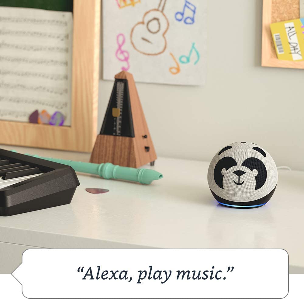 61Przm5Lq8L. Ac Sl1000 Amazon &Lt;H1&Gt;About The Product:&Lt;/H1&Gt; Meet The All-New Echo Dot Kids Edition - Amazon'S Most Popular Smart Speaker With Alexa, Made For Kids (Not A Toy). The Super-Fun Design Delivers Crisp Vocals And Balanced Bass For Full Sound. &Lt;Ul&Gt; &Lt;Li&Gt;Help Kids Learn And Grow - Kids Can Ask Alexa Questions, Set Alarms, And Get Help With Their Homework.&Lt;/Li&Gt; &Lt;Li&Gt;Easy-To-Use Parental Controls - Set Daily Time Limits, Filter Explicit Songs, And Review Activity In The Amazon Parent Dashboard.&Lt;/Li&Gt; &Lt;Li&Gt;Made For Wild Imaginations - Kids Can Ask Alexa To Play Music, Read Stories, And Call Approved Friends And Family. Designed To Protect Your Family’s Privacy - Echo Dot Kids Edition Is Built With Multiple Layers Of Privacy Protection And Controls, Including A Microphone Off Button That Electronically Disconnects The Microphones.&Lt;/Li&Gt; &Lt;Li&Gt;&Lt;Span Class=&Quot;A-List-Item&Quot;&Gt;Designed To Protect Your Family’s Privacy - Echo Dot Kids Edition Is Built With Multiple Layers Of Privacy Protection And Controls, Including A Microphone Off Button That Electronically Disconnects The Microphones.&Lt;/Span&Gt;&Lt;/Li&Gt; &Lt;/Ul&Gt; Echo Dot Echo Dot (4Th Gen) Kids Edition | Designed For Kids, With Parental Controls | Panda
