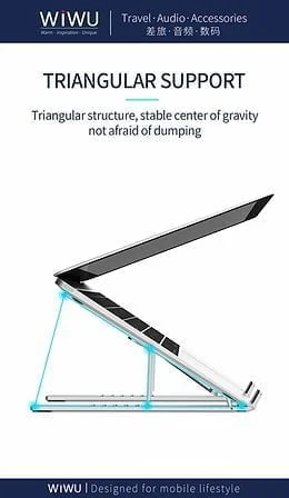 Wiwu Laptop Stand S400 | Adjustable Height | Foldable Wiwu Laptop Stand S400 | Adjustable Height | Foldable