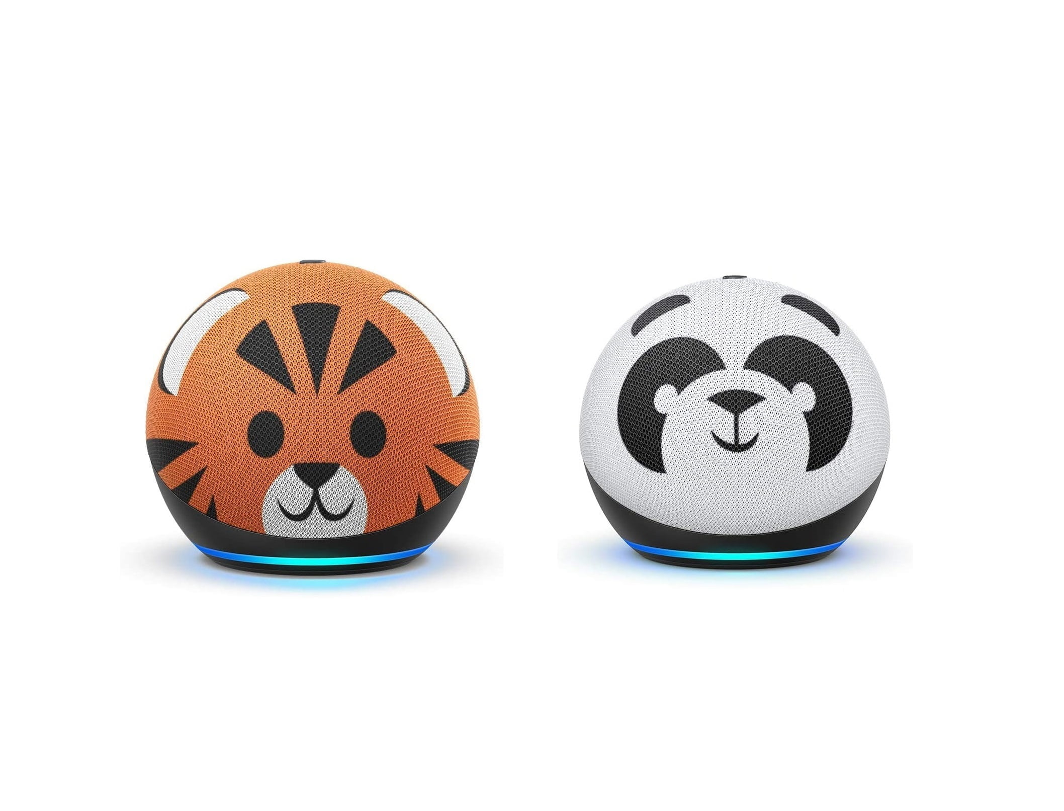 Echo Dot (4th Gen) Kids Edition Bundle, Designed for kids, with Parental  Controls, Panda and Tiger Bundle Offer