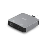 Enjoy pristine, high-fidelity audio from your USB-C device using regular 3.5mm headphones with the USB-C Digital Audio Adapter. Featuring a high-quality digital-to-analog converter (DAC) for compatibility with a wide range of USB-C devices, the adapter also features a USB-C power input port which allows you to connect a charger and keep your device powered while you listen to music or watch movies. A robust anodized aluminum case adds durability and the compact design makes it the perfect travel partner. Built-in digital-to-analog converter (DAC) Supports high-quality 16-bit/48kHz audio Premium quality anodized aluminum casing and compact design Charge your device while you listen to music or watch movies Supports up to 60W power pass-through