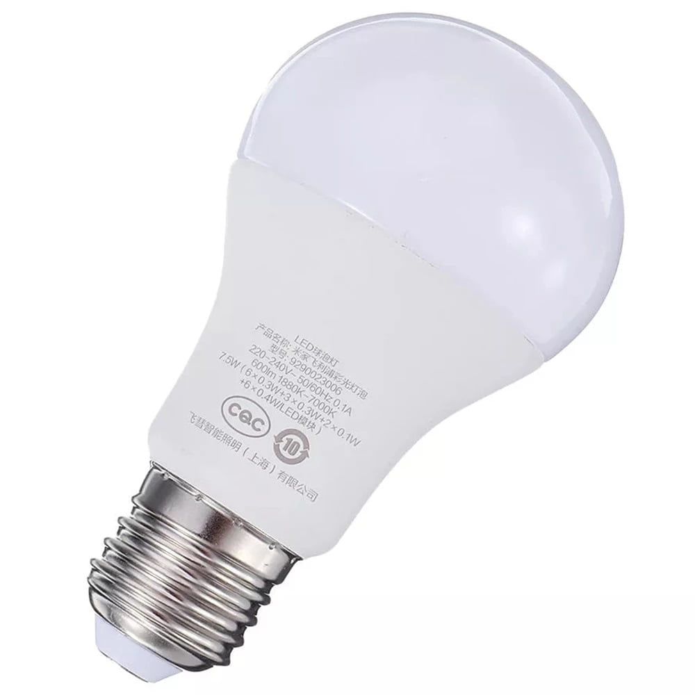 Xiaomi Mijia Philips E27 7 5W 600Lm Wireless Wifi Smart Led Bulb 1880K 7000K Rgbw Changeable.jpg Q90.Jpg 4 &Lt;H2&Gt;Main Features:&Lt;/H2&Gt; &Lt;Ul&Gt; &Lt;Li&Gt;Preset Four Lighting Modes: Ambilight Mode, Night Light Mode, Warm Mode, Read And Write Mode, One-Touch Switch&Lt;/Li&Gt; &Lt;Li&Gt;Ambilight Mode Automatically Changing Colors, Using Flowing Light And Shadow&Lt;/Li&Gt; &Lt;Li&Gt;Night Light Mode In The Dark Night, Give The Family A Gentle Companionship. Use A Warm Light With Very Low Color Temperature To Make A Quiet Night Light&Lt;/Li&Gt; &Lt;Li&Gt;Warm Mode Family Moments, Soft And Light, Use Warm Yellow Light Of 3000K Color Temperature, Soft And Warm&Lt;/Li&Gt; &Lt;Li&Gt;Reading Mode Bright White Light, Use 4000K Reading Color Temperature, Bright And Comfortable&Lt;/Li&Gt; &Lt;Li&Gt;Wide Color Gamut, More Powerful Color Expression The Wide Color Gamut Makes It Full Of Vivid Colors, Red Is More Intense, And Blue Is Quieter&Lt;/Li&Gt; &Lt;Li&Gt;Free To Do Whatever You Want The Color Light Bulb Provides A Wide Range Of Color Temperatures 1880K-7000K, And The Brightness Color Is Infinitely Adjusted&Lt;/Li&Gt; &Lt;Li&Gt;Linking Mijia Equipment Connected To Mijia App, You Can Control It With Your Mobile Phone, And Support A Variety Of Mijia Equipment Intelligent Linkage To Build A Personalized Intelligent Scene&Lt;/Li&Gt; &Lt;/Ul&Gt; &Lt;H3&Gt;Specification:&Lt;/H3&Gt; Base: E27 Voltage: Ac 220 - 240V, 50 / 60Hz Rated Current: 0.1A Rated Power: 7.5W Lumen: 600Lm Light Color: Rgb + White Color Temperature: 1880 - 7000K Cri: 80 Wireless Connect: Wi-Fi Ieee 802.11 B / G / N 2.4Ghz Material: Plastic + Aluminum App Name: Mijia Brand: Mijia Luminous Flux: 600Lm Color Temperature Or Wavelength: 1880-7000K Features: App Control Product Weight: 0.0680 Kg Package Weight: 0.1000 Kg Package Size (L X W X H): 12.00 X 7.00 X 7.00 Cm / 4.72 X 2.76 X 2.76 Inches Package Contents: 1 X Smart Led Bulb, 1 X Chinese Manual Xiaomi Xiaomi Mijia Philips E27 7.5W 600Lm Rgbw 1880K-7000K Ac220-240V Changeable Colors App Voice Control