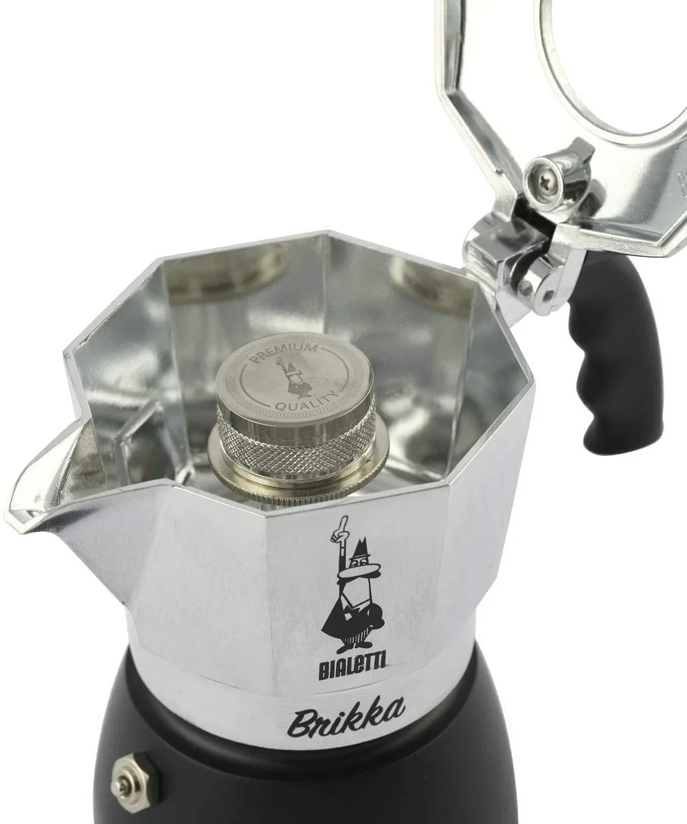 Italian Coffee Maker Brikka Cream 4 Cups Bialetti