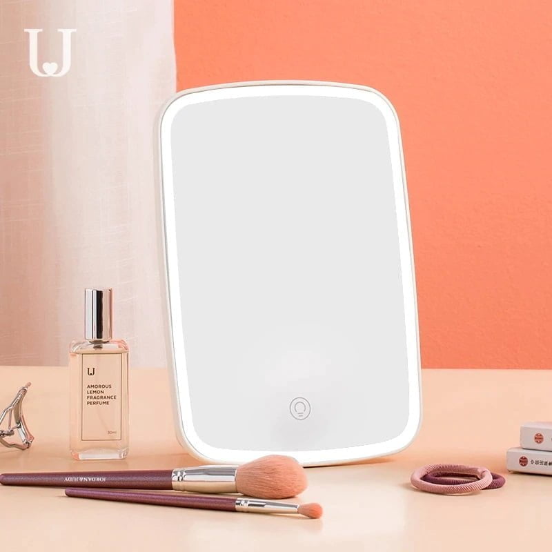 Youpin Jordan Judy Led Makeup Mirror Intelligent Portable Desktop Ladies Makeup Light Adjustable Women Girls Rectangle.jpg Q90.Jpg &Amp;Lt;H1&Amp;Gt;Tri-Colour Led Makeup Mirror&Amp;Lt;/H1&Amp;Gt; Model: Nv505 Colour: Beige Specifications: 237*167*25Mm, 9.33*6.57*0.98 Inch Main Material: Case: Abs, Mirror: Glass Battery: Li-Ion Battery Capacity: 2400Mah Charging Time: 5.5 Hours Light Toning: By Touch Switch Continuous Use: 5H For White Light: 5H For Warm Light: 3H For Warm White Light Functions &Amp;Amp; Features &Amp;Lt;Ul&Amp;Gt; &Amp;Lt;Li&Amp;Gt;Long Press Stepless Brightness Toning Of The Tri-Color Lighting, With Memory Function&Amp;Lt;/Li&Amp;Gt; &Amp;Lt;Li&Amp;Gt;Makeup Never Be So Easy Thanks To The Hd Explosion-Proof Mirror For Clear Adjusted Mirror Angle.&Amp;Lt;/Li&Amp;Gt; &Amp;Lt;Li&Amp;Gt;Large-Capacity Premium Li-Ion Battery Allows Long Lighting Hours.&Amp;Lt;/Li&Amp;Gt; &Amp;Lt;/Ul&Amp;Gt; Latest Jordan &Amp;Amp; Judy Makeup Mirror With Light ,Tri-Color Led Makeup Mirror - 3 Level Dimming And Hi-Coloration Beads