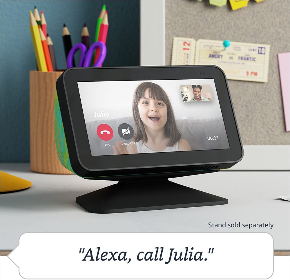 61Mjr Fsw6S. Ac Sl1000 Amazon &Lt;H1&Gt;Echo Show 5 2Nd Gen Kids | Designed For Kids, With Parental Controls | Chameleon&Lt;/H1&Gt; Make Your Kid'S Room The Coolest In The House (Check Out That Chameleon Design). Kids Can Ask Alexa To Play Videos And Music, Help Them With Homework, And Even Make Video Calls To Parent-Approved Friends And Family. The Included 1-Year Amazon Kids+ Subscription Unlocks A World Of Kid-Friendly Content That'S Both Fun And Educational. &Lt;Ul Class=&Quot;A-Unordered-List A-Vertical A-Spacing-Mini&Quot;&Gt; &Lt;Li&Gt;&Lt;Span Class=&Quot;A-List-Item&Quot;&Gt; Make Their Room The Coolest In The House - Kids Can Ask Alexa To Play Videos, Help With Homework, And Make Video Calls To Approved Contacts - All Wrapped In A Bright Chameleon Design. &Lt;/Span&Gt;&Lt;/Li&Gt; &Lt;Li&Gt;&Lt;Span Class=&Quot;A-List-Item&Quot;&Gt; Easy-To-Use Parental Controls - Set Bedtimes And Video Time Limits, Filter Content, And Review Activity. &Lt;/Span&Gt;&Lt;/Li&Gt; &Lt;Li&Gt;&Lt;Span Class=&Quot;A-List-Item&Quot;&Gt; Ask Alexa For Homework Help - Kids Can Ask Alexa To Show Answers On The Display, Listen To An Audible Book, And More. &Lt;/Span&Gt;&Lt;/Li&Gt; &Lt;Li&Gt;&Lt;Span Class=&Quot;A-List-Item&Quot;&Gt; Stay In Sync - Make Video Calls To Approved Friends And Family Who Have The Alexa App Or A Supported Echo Device With A Screen. Use Drop In Like An Intercom Between Compatible Echo Devices Around The House. &Lt;/Span&Gt;&Lt;/Li&Gt; &Lt;Li&Gt;&Lt;Span Class=&Quot;A-List-Item&Quot;&Gt; Help Make Bedtime Easier - Kids Can Set Their Alarm, Get Lost In A Narrated Bedtime Story, And Turn Off Compatible Smart Lights Without Getting Up. &Lt;/Span&Gt;&Lt;/Li&Gt; &Lt;Li&Gt;&Lt;Span Class=&Quot;A-List-Item&Quot;&Gt; Designed To Protect Your Family'S Privacy - Amazon Is Not In The Business Of Selling Your Personal Information To Others. Built With Multiple Layers Of Privacy Controls Including A Mic/Camera Off Button And A Built-In Camera Shutter. &Lt;/Span&Gt;&Lt;/Li&Gt; &Lt;/Ul&Gt; &Nbsp; Echo Show 5 Echo Show 5 2Nd Gen Kids | Designed For Kids, With Parental Controls | Chameleon