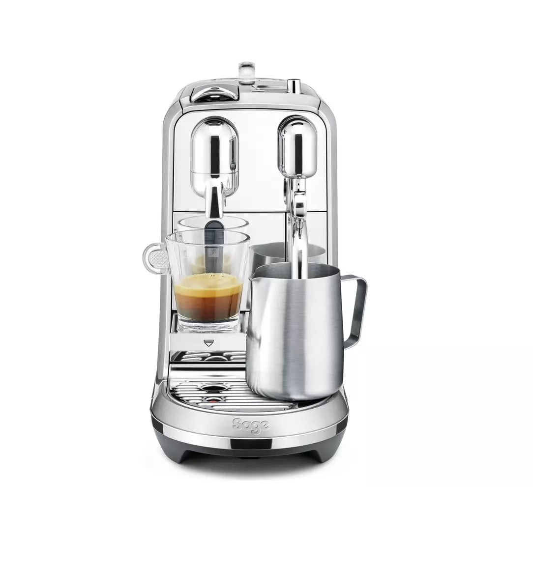 8835538 R Z001A Nespresso &Amp;Lt;H1&Amp;Gt;Nespresso By Sage Creatista Plus Pod Coffee Machine - Steel&Amp;Lt;/H1&Amp;Gt; Https://Www.youtube.com/Watch?V=0Qmamxmrnhu The Nespresso Creatista Plus Gives You The Ability To Easily Create Personalized Café-Style Quality Coffee At Home. With A Stylish Sleek Design And Stainless Steel Finish, The Creatista Plus Has A 3 Second Heat Up Time, 8 Texture Levels And 11 Milk Temperature Settings. Each Machine Includes A Stainless Steel Milk Jug. Available Settings: 3 Coffee Volume Settings (From 25 To 150 Ml), 8 Milk Texture/Froth Settings (From 2 To 30 Mm) And 9 Milk Temperature Settings (From 55 To 75C). Comes With A 480Ml Stainless Steel Milk Jug, Pop Out Cup Support, Removable Drip Grid And Removable Drip Tray. &Amp;Lt;Ul&Amp;Gt; &Amp;Lt;Li&Amp;Gt;Coffee Options Include: Espresso, Cappuccino, Latte, Ristretto, Lungo, And Latte Macchiato.&Amp;Lt;/Li&Amp;Gt; &Amp;Lt;Li&Amp;Gt;Compatible With Nespresso Original Capsules.&Amp;Lt;/Li&Amp;Gt; &Amp;Lt;Li&Amp;Gt;Recyclable Pods.&Amp;Lt;/Li&Amp;Gt; &Amp;Lt;Li&Amp;Gt;Strength Selector - To Tailor The Strength Of The Coffee To Your Taste.&Amp;Lt;/Li&Amp;Gt; &Amp;Lt;Li&Amp;Gt;Milk Frother Included.&Amp;Lt;/Li&Amp;Gt; &Amp;Lt;Li&Amp;Gt;Incorporated Crema Device.&Amp;Lt;/Li&Amp;Gt; &Amp;Lt;Li&Amp;Gt;19 Bar Pump Pressure.&Amp;Lt;/Li&Amp;Gt; &Amp;Lt;Li&Amp;Gt;Water Capacity 1.5 Litres.&Amp;Lt;/Li&Amp;Gt; &Amp;Lt;Li&Amp;Gt;Water Level Gauge.&Amp;Lt;/Li&Amp;Gt; &Amp;Lt;Li&Amp;Gt;Transparent Removable Water Tank.&Amp;Lt;/Li&Amp;Gt; &Amp;Lt;Li&Amp;Gt;Adjustable Cup Stand For Any Size Mug.&Amp;Lt;/Li&Amp;Gt; &Amp;Lt;Li&Amp;Gt;Removable Drip Tray.&Amp;Lt;/Li&Amp;Gt; &Amp;Lt;Li&Amp;Gt;Magnetic Pod Holder.&Amp;Lt;/Li&Amp;Gt; &Amp;Lt;Li&Amp;Gt;Auto Shut-Off After 20 Minutes.&Amp;Lt;/Li&Amp;Gt; &Amp;Lt;Li&Amp;Gt;Descale Warning Feature.&Amp;Lt;/Li&Amp;Gt; &Amp;Lt;Li&Amp;Gt;Dishwasher Safe Parts For Effortless Cleaning.&Amp;Lt;/Li&Amp;Gt; &Amp;Lt;/Ul&Amp;Gt; With 14 Capsules Nespresso Nespresso By Sage Creatista Plus Pod Coffee Machine - Steel (With 14 Capsules)