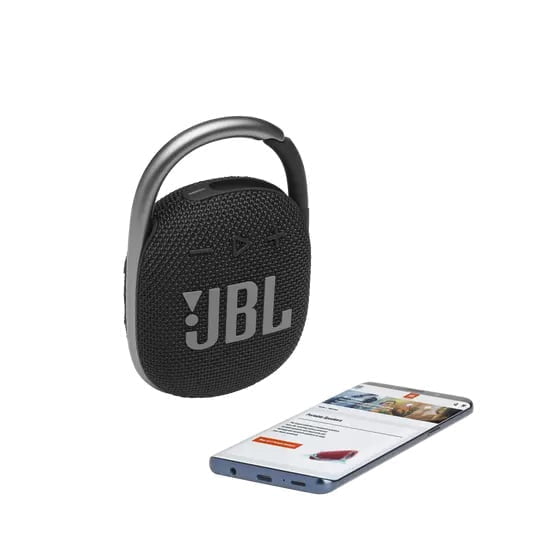 Jbl Https://Www.youtube.com/Watch?V=Vufgwfbax_K Clip And Play Cool, Portable, And Waterproof. The Vibrant Fresh Looking Jbl Clip 4 Delivers Surprisingly Rich Jbl Original Pro Sound In A Compact Package. The Unique Oval Shape Fits Easy In Your Hand. Fully Wrapped In Colorful Fabrics With Expressive Details Inspired By Current Street Fashion, It’s Easy To Match Your Style. The Fully Integrated Carabiner Hooks Instantly To Bags, Belts, Or Buckles, To Bring Your Favorite Tunes Anywhere. Waterproof, Dustproof, And Up To 10 Hours Of Playtime, It’s Rugged Enough To Tag Along Wherever You Explore. &Nbsp; Jbl Clip4 Jbl Clip4 Ultra-Portable Waterproof Speaker - Black