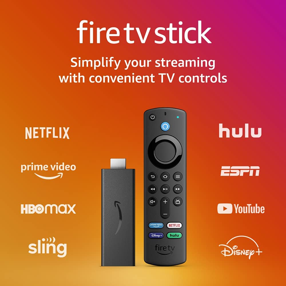 Amazon &Lt;H1&Gt;Fire Tv Stick (3Rd Gen) With Alexa Voice Remote 3Rd Gen (Includes Tv Controls) | Hd Streaming Device | 2021 Release&Lt;/H1&Gt; &Lt;Ul&Gt; &Lt;Li&Gt;&Lt;Span Class=&Quot;A-List-Item&Quot;&Gt; Latest Generation Of Our Best-Selling Fire Tv Device - 50% More Powerful Than The 2Nd Generation For Fast Streaming In Full Hd. Includes Alexa Voice Remote With Power And Volume Buttons.&Lt;/Span&Gt;&Lt;/Li&Gt; &Lt;Li&Gt;500,000+ Movies And Tv Episodes - With Thousands Included In Your Prime Membership.&Lt;/Li&Gt; &Lt;Li&Gt;Tens Of Thousands Of Channels, Alexa Skills, And Apps - Including Netflix, Youtube, Prime Video, Disney+, Apple Tv, And Hbo Max. Subscription Fees May Apply.&Lt;/Li&Gt; &Lt;Li&Gt;Live Tv - Watch Your Favorite Live Tv, News, And Sports With Subscriptions To Sling Tv, Youtube Tv, And Others. Use The Guide Button To See What'S Available And When.&Lt;/Li&Gt; &Lt;Li&Gt;Free Tv - Access Over 20,000 Free Movies And Tv Shows From Apps Like Imdb Tv, Tubi, Pluto Tv, And More.&Lt;/Li&Gt; &Lt;Li&Gt;Listen To Music - Stream On Amazon Music, Spotify, Pandora, And Others. Subscription Fees May Apply.&Lt;/Li&Gt; &Lt;Li&Gt;Less Clutter, More Control - Alexa Voice Remote Lets You Use Your Voice To Search And Launch Shows Across Apps. All-New Preset Buttons Get You To Favorite Apps Quickly. Plus, Control Power And Volume On Your Tv And Soundbar With A Single Remote.&Lt;/Li&Gt; &Lt;/Ul&Gt; &Lt;H2&Gt;Included In The Box&Lt;/H2&Gt; Fire Tv Stick (3Rd Gen), &Lt;A Href=&Quot;Https://Www.amazon.com/Dp/B08D6Wjyd9&Quot;&Gt;Alexa Voice Remote (3Rd Gen)&Lt;/A&Gt;, Usb Cable And Power Adapter, Hdmi Extender, 2 Aaa Batteries, &Lt;A Href=&Quot;Https://Customerdocumentation.s3-Us-West-2.Amazonaws.com/Amazon+Fire+Tv+User+Guides/Fire+Tv+Stick+Device+Documentation/22-002693-01_Firetvstick_Gen3_Online_Qsg_Us.pdf&Quot;&Gt;Quick Start Guide&Lt;/A&Gt; &Lt;Div Class=&Quot;A-Row A-Expander-Container A-Expander-Inline-Container&Quot;&Gt; &Lt;Div Class=&Quot;A-Expander-Content A-Expander-Extend-Content A-Expander-Content-Expanded&Quot;&Gt;&Lt;/Div&Gt; &Lt;/Div&Gt; Amazon Fire Tv Stick Amazon Fire Tv Stick (3Rd Gen) With Alexa Voice Remote 3Rd Gen (Includes Tv Controls) | Hd Streaming Device | 2021 Release