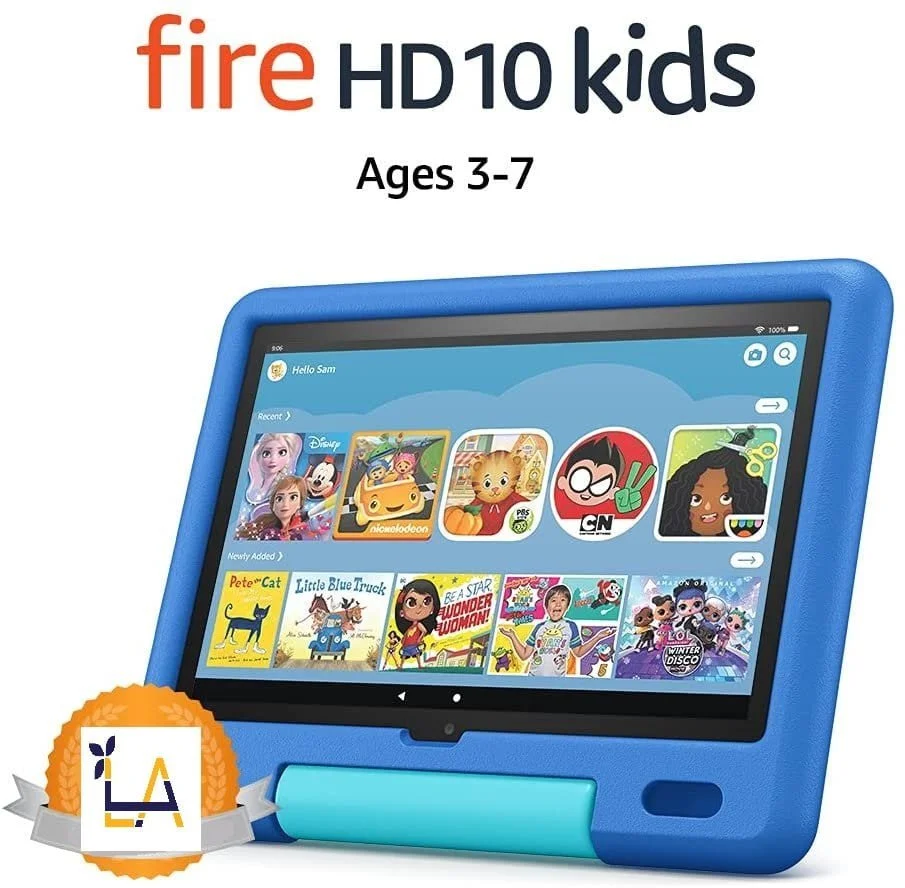 Fire HD 10 Kids tablet, 10.1 11th Generation, 1080p Full HD, ages  3–7, 32 GB, Sky Blue