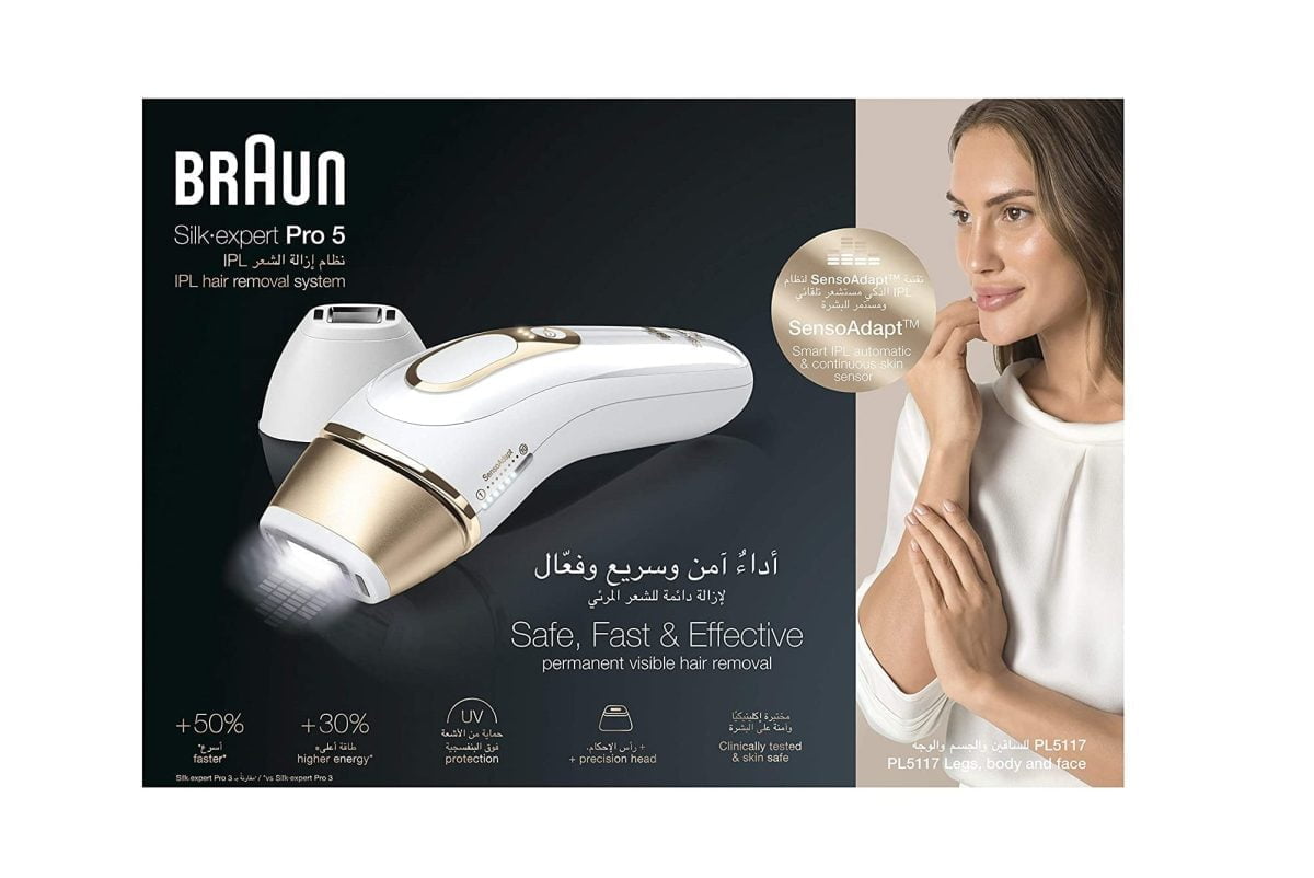 Braun &Lt;H1&Gt;Braun Silk Expert Pro 5 Pl5117 Latest Generation Ipl, Permanent Hair Removal&Lt;/H1&Gt; Https://Www.youtube.com/Watch?V=N-T6D6Jn588 &Lt;Ul Class=&Quot;A-Unordered-List A-Vertical A-Spacing-Mini&Quot;&Gt; &Lt;Li&Gt;&Lt;Span Class=&Quot;A-List-Item&Quot;&Gt;Braun’s Latest Generation Ipl. The Safest, Fastest And Most Efficient Ipl*. Permanent Hair Reduction In Just 4 Weeks*. &Lt;/Span&Gt;&Lt;/Li&Gt; &Lt;Li&Gt;&Lt;Span Class=&Quot;A-List-Item&Quot;&Gt; The Safest Ipl Technology. Clinically Tested And Dermatologically Accredited As Skin Safe By An International Skin Health Organization (Skin Health Alliance) &Lt;/Span&Gt;&Lt;/Li&Gt; &Lt;Li&Gt;&Lt;Span Class=&Quot;A-List-Item&Quot;&Gt; Smart Ipl With Sensoadapttm Skin Sensor (With Uv Protection): The Only Ipl Technology That Automatically And Continuously Adapts To Your Skin Tone &Lt;/Span&Gt;&Lt;/Li&Gt; &Lt;Li&Gt;&Lt;Span Class=&Quot;A-List-Item&Quot;&Gt; The Fastest Ipl: Treat Both Legs In Less Than 5 Minutes At The Lowest Energy Level. 2 Times Faster Than The Previous Silk·expert 5. Includes Precision Head, Premium Pouch And Venus Razor &Lt;/Span&Gt;&Lt;/Li&Gt; &Lt;Li&Gt;&Lt;Span Class=&Quot;A-List-Item&Quot;&Gt; New Compact Design, 15% Smaller And 25% Lighter, For Easy Handling And Effortless Treatment. 4, Flashes, 3% More Than Previous Silk·expert 5 &Lt;/Span&Gt;&Lt;/Li&Gt; &Lt;Li&Gt;&Lt;Span Class=&Quot;A-List-Item&Quot;&Gt; Also Suitable For Men: The Silk-Expert Pro Is The Perfect Tool To Tackle Hair On The Chest, Back, Arms, Stomach And Legs&Lt;/Span&Gt;&Lt;/Li&Gt; &Lt;Li&Gt;400,000 Flashes In Total&Lt;/Li&Gt; &Lt;/Ul&Gt; Braun Silk Expert Pro 5 Braun Silk Expert Pro 5 - Pl5117