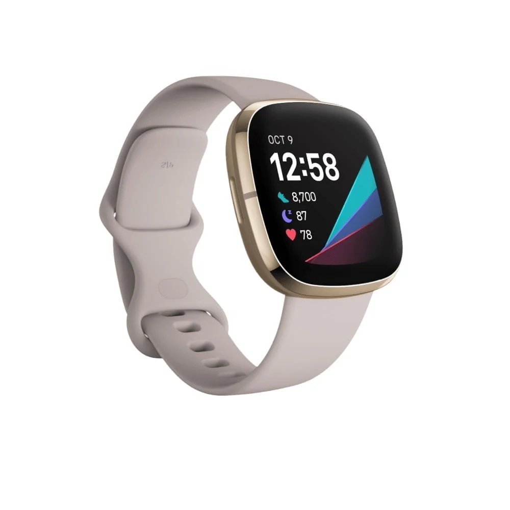 Prod0 1 Fitbit &Amp;Lt;H1&Amp;Gt;Fitbit Sense, Advanced Smartwatch, Lunar White Soft Gold Stainless Steel&Amp;Lt;/H1&Amp;Gt; Fitbit Sense Fitbit Sense, Advanced Smartwatch With Tools For Heart Health, Stress Management &Amp;Amp; Skin Temperature Trends, Lunar White Soft Gold Stainless Steel