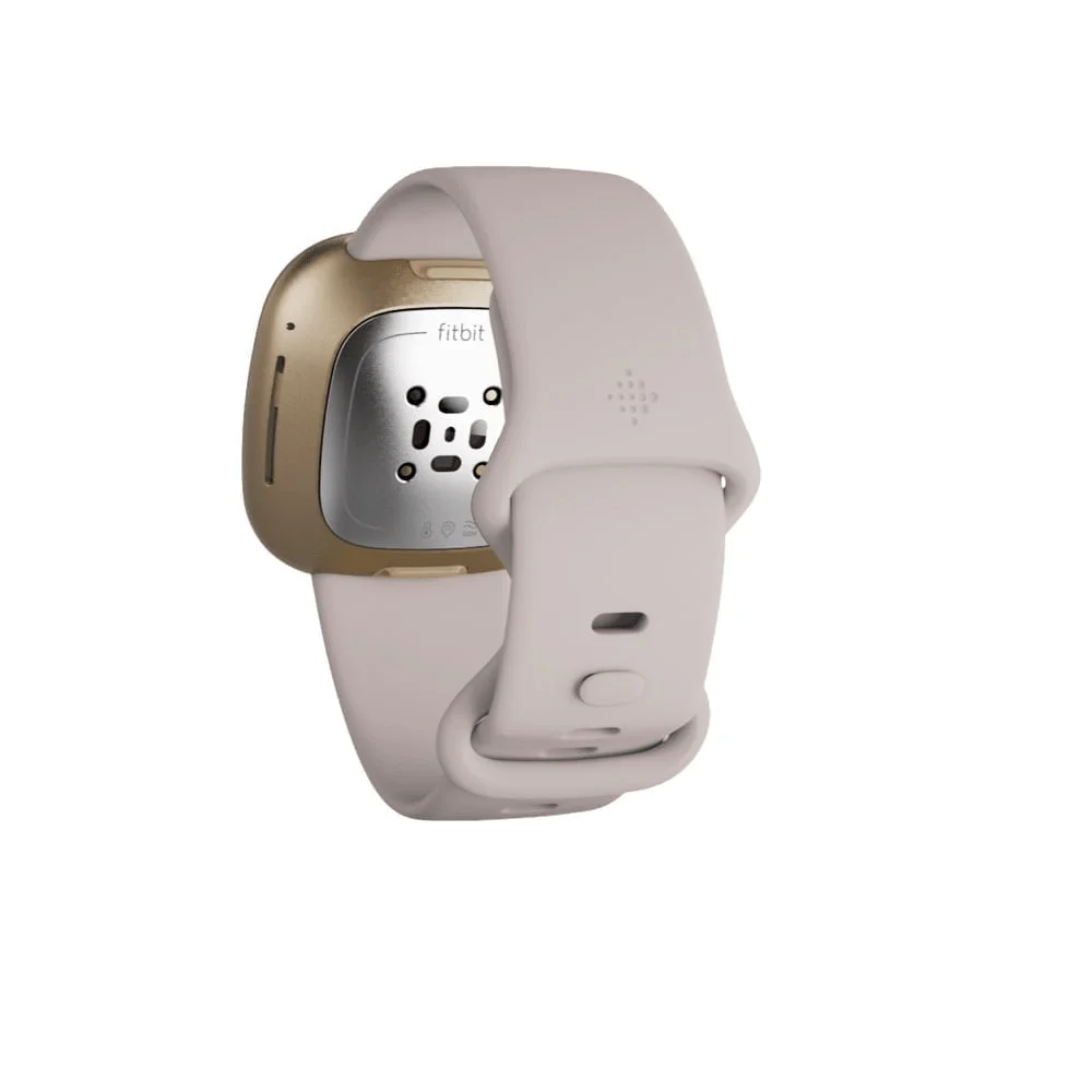 Prod8 Fitbit &Lt;H1&Gt;Fitbit Sense, Advanced Smartwatch, Lunar White Soft Gold Stainless Steel&Lt;/H1&Gt; Fitbit Sense Fitbit Sense, Advanced Smartwatch With Tools For Heart Health, Stress Management &Amp; Skin Temperature Trends, Lunar White Soft Gold Stainless Steel