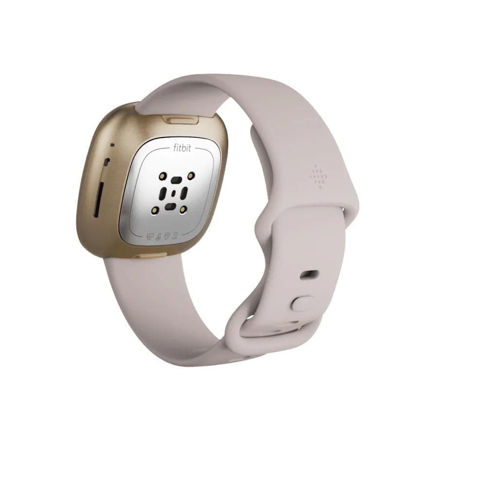 Prod9 Fitbit &Lt;H1&Gt;Fitbit Sense, Advanced Smartwatch, Lunar White Soft Gold Stainless Steel&Lt;/H1&Gt; Fitbit Sense Fitbit Sense, Advanced Smartwatch With Tools For Heart Health, Stress Management &Amp; Skin Temperature Trends, Lunar White Soft Gold Stainless Steel