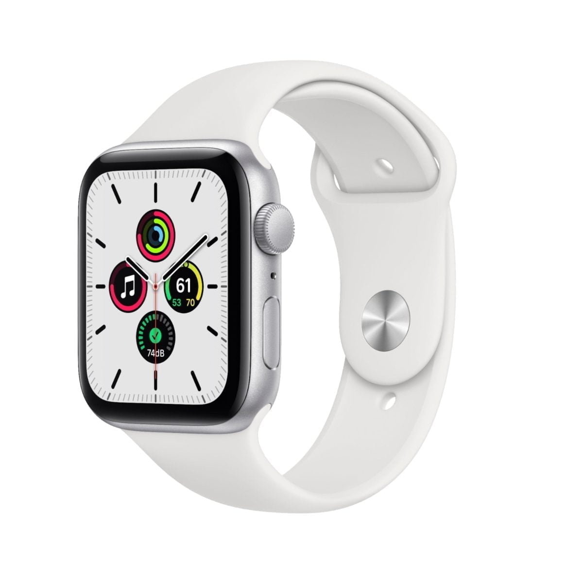 6215919 Sd Scaled Apple &Amp;Lt;H1&Amp;Gt;Apple Watch Se (Gps) 44Mm Silver Aluminum Case With White Sport Band - Silver&Amp;Lt;/H1&Amp;Gt; &Amp;Lt;Div Class=&Amp;Quot;Product-Description&Amp;Quot;&Amp;Gt;Apple Watch Se Has The Same Larger Display Size Retina Display As Series 6, So You Can See More At A Glance. Advanced Sensors To Track All Your Fitness And Workout Goals. And Powerful Features To Keep You Healthy And Safe. The Sleep App Lets You Set A Bedtime Routine And Track Your Sleep. And You Also Get Calls, Messages, And Music Right On Your Wrist. It'S A Lot Of Watch For A Lot Less Than You Expected.&Amp;Lt;/Div&Amp;Gt; Apple Watch Se Apple Watch Se (Gps) 44Mm Silver Aluminum Case With White Sport Band - Silver