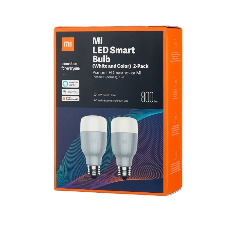 Pn100980 1 Xiaomi &Amp;Lt;H1&Amp;Gt;Xiaomi Smart Led Bulb White And Color 2-Pack E27&Amp;Lt;/H1&Amp;Gt; The &Amp;Lt;Strong&Amp;Gt;Xiaomi Mi Led Smart Bulba Rgb&Amp;Lt;/Strong&Amp;Gt; Are Designed To Be Able To Adapt It To What You Need At Any Time. This Model Gives You A&Amp;Lt;Strong&Amp;Gt; Choice Of 16 Million Colors&Amp;Lt;/Strong&Amp;Gt;, You Can Set Your Environment According To Your Mood And Plans. It Will Give You A Colour For Every Situation, With Its Capacity To Change Colour, From Being Able To Give You A More Passionate Atmosphere To Having The Maximum Of Luminosity, You Have A Whole Range Of Colours And Tones To Be Able To Adapt The Room To Every Moment. In Addition, Thanks To Your App Xiaomi Home, You Can Make Color Combinations And Save Them So You Can Use Them At Any Time And In Any Place. It'S Spectacular! Works With Alexa, Google Assistant And Apple Homekit Smart Bulb Xiaomi Smart Led Bulb White And Color 2-Pack E27