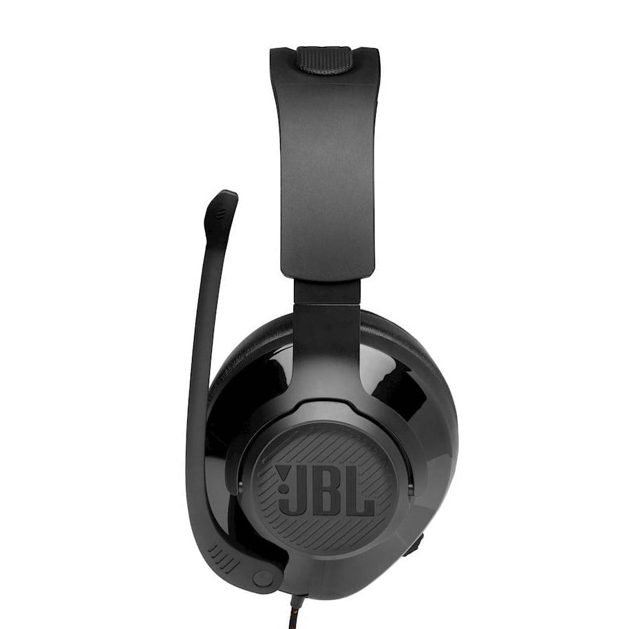 6408548Cv21D Jbl &Lt;H1&Gt;Jbl Quantum 300 Wired Stereo Gaming Headset For Pc- Black&Lt;/H1&Gt; Https://Www.youtube.com/Watch?V=Rqhjefasdky Enjoy Crisp Clear Audio With This Jbl Quantum Wired Gaming Headset. The Pu Leather-Wrapped Memory Foam Construction Provides Comfort Over Long Usage, While The 3.5Mm Input Cable Connects To Most Devices. This Jbl Quantum Wired Gaming Headset Features A Directional Microphone With Echo Cancellation Technology To Distinguish Background Noise For Clear In-Game Communication. Jbl Quantum Jbl Quantum 300 Wired Stereo Gaming Headset For Pc- Black