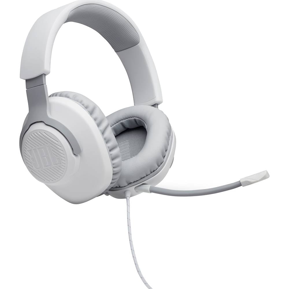 6408560 Rd Jbl &Amp;Lt;H1 Class=&Amp;Quot;Heading-5 V-Fw-Regular&Amp;Quot;&Amp;Gt;Jbl Quantum 100 Surround Sound Gaming Headset For Pc - White&Amp;Lt;/H1&Amp;Gt; Https://Www.youtube.com/Watch?V=Igcsbtreq3S Plan Your Team Strategy With This White Jbl Quantum 100 Wired Over-Ear Gaming Headset. The Detachable Directional Boom Microphone Delivers Clear Commands, While Jbl Quantumsound Signature Technology Provides Next-Level Audio Clarity. This Jbl Quantum 100 Wired Over-Ear Gaming Headset Features Memory Foam Ear Cushions For Plush Comfort During Drawn-Out Battles. Jbl Quantum Jbl Quantum 100 Surround Sound Gaming Headset For Pc - White