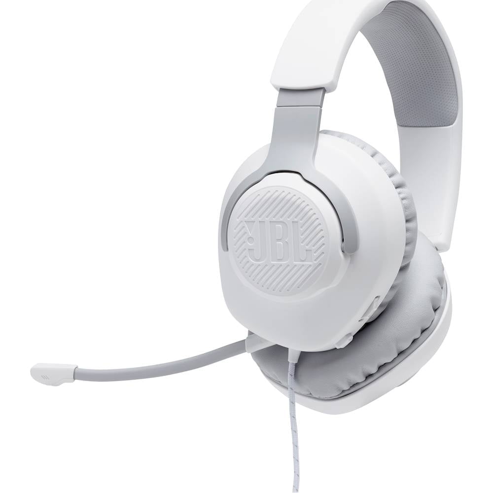 6408560Cv17D Jbl &Lt;H1 Class=&Quot;Heading-5 V-Fw-Regular&Quot;&Gt;Jbl Quantum 100 Surround Sound Gaming Headset For Pc - White&Lt;/H1&Gt; Https://Www.youtube.com/Watch?V=Igcsbtreq3S Plan Your Team Strategy With This White Jbl Quantum 100 Wired Over-Ear Gaming Headset. The Detachable Directional Boom Microphone Delivers Clear Commands, While Jbl Quantumsound Signature Technology Provides Next-Level Audio Clarity. This Jbl Quantum 100 Wired Over-Ear Gaming Headset Features Memory Foam Ear Cushions For Plush Comfort During Drawn-Out Battles. Jbl Quantum Jbl Quantum 100 Surround Sound Gaming Headset For Pc - White
