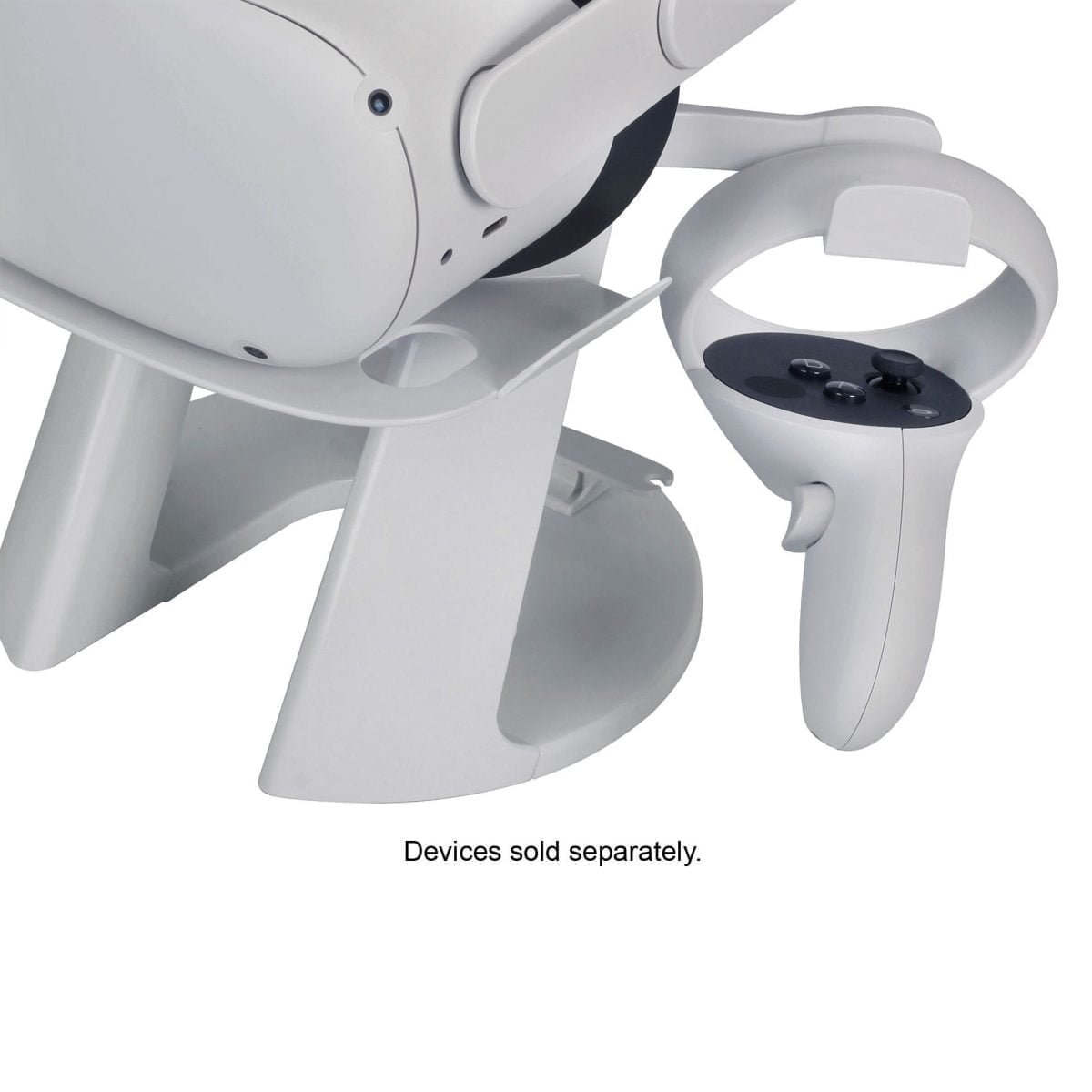 6473847Cv15D &Lt;H1&Gt;Stand For Oculus - White&Lt;/H1&Gt; The Insignia Oculus Stand Is Specially Designed For Displaying And Storing Your Oculus Vr Headset And Touch Controllers. Built With A No-Slip Base, This Stand Is A Safe And Stable To Place To Store And Organize Your Vr Headset, Controllers And Cables. Compatible With Most Vr Systems Including The Oculus Series (Oculus Rift/Rift S/Quest/Quest 2) Vr Headset And Controllers Oculus Stand Insignia Stand For Oculus - White