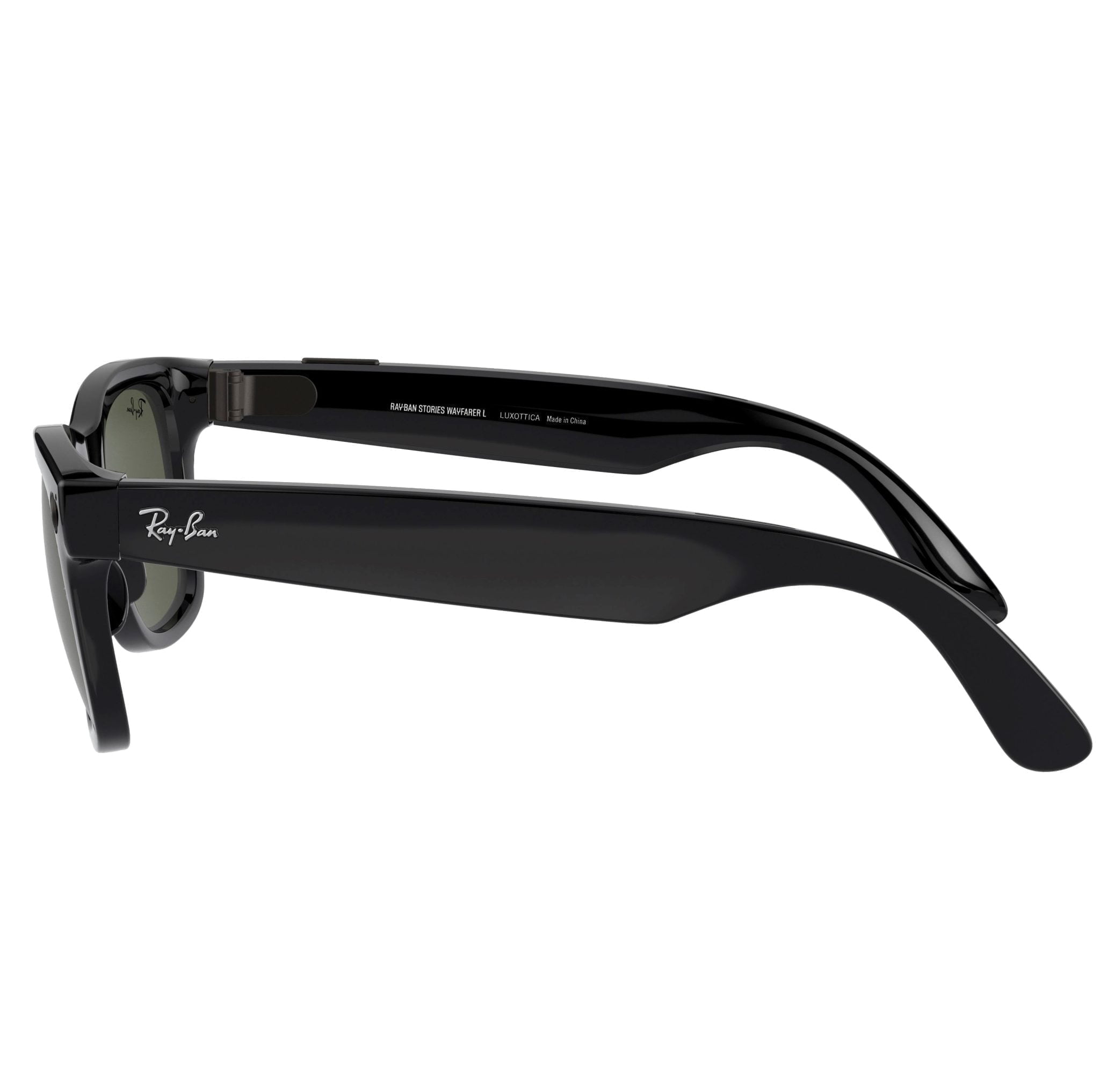 Ray Ban Stories Wayfarer Smart Glasses 53mm Shiny Black / Green ...