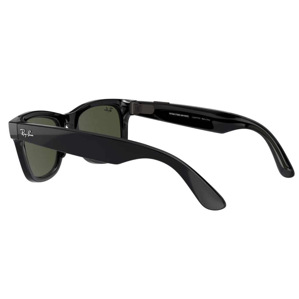 Ray Ban Stories Wayfarer Smart Glasses 53mm Shiny Black / Green ...