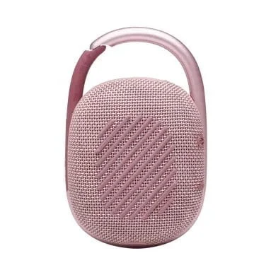 Jbl &Lt;H1&Gt;Jbl Clip4 Ultra-Portable Waterproof Speaker - Pink&Lt;/H1&Gt; Https://Www.youtube.com/Watch?V=Vufgwfbax_K Clip And Play Cool, Portable, And Waterproof. The Vibrant Fresh Looking Jbl Clip 4 Delivers Surprisingly Rich Jbl Original Pro Sound In A Compact Package. The Unique Oval Shape Fits Easy In Your Hand. Fully Wrapped In Colorful Fabrics With Expressive Details Inspired By Current Street Fashion, It’s Easy To Match Your Style. The Fully Integrated Carabiner Hooks Instantly To Bags, Belts, Or Buckles, To Bring Your Favorite Tunes Anywhere. Waterproof, Dustproof, And Up To 10 Hours Of Playtime, It’s Rugged Enough To Tag Along Wherever You Explore. &Nbsp; Jbl Clip4 Jbl Clip4 Ultra-Portable Waterproof Speaker -Pink