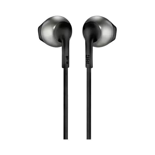 Jbl T205 Black Back 1605X1605 1 Jbl &Lt;H1&Gt;Jbl Tune 205 In-Ear Wired Earphones-Black&Lt;/H1&Gt; Introducing Jbl Tune205 Earbud Headphones With Jbl Pure Bass Sound. They’re Lightweight, Comfortable And Compact. Under The Premium Metalized Housing, A Pair Of 12.5 Mm Drivers Punch Out Some Serious Bass, While The Soft, Ergonomically Shaped Earbuds Ensure The Listening Experience Remains Comfortable For Long-Listening Hours. In Addition, A Single-Button Remote Lets You Control Music Playback, As Well As Answer Calls On The Fly With The Built-In Microphone, Making The Jbl Tune205 Your Everyday Companion For Work, At Home And On The Road. Jbl Earphones Jbl Tune 205 In-Ear Wired Earphones-Black