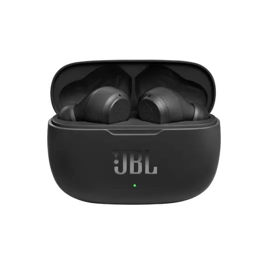 Jbl Vibe Wave 200Tws Product Image Open Case Black Jbl &Lt;H1&Gt;Jbl Wave 200Tws True Wireless Earbuds-Black&Lt;/H1&Gt; Https://Www.youtube.com/Watch?V=Kcer3Oqq1Hm Amp Up Your Routine With The Sound You Love! Get Powerful, Jbl Deep Bass Sound And All The Freedom Of True Wireless For Up To 20 Hours With The Jbl Wave 200Tws. Take Your World With You. Just A Touch Of The Earbud Manages Your Calls And Music And Puts You In Touch With Your Voice Assistant. And With Dual Connect You Can Use Either Earbud And Save Battery Life. Ultra-Light And Comfortable, Thanks To Their Ergonomic Shape, The Jbl Wave 200Tws Are Fun, Ready-To-Use. Jbl Wave Jbl Wave 200Tws True Wireless Earbuds-Black