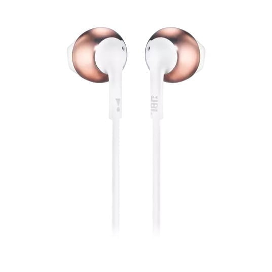 T205Bt Back Copper Jbl &Lt;H1&Gt;Jbl Tune 205 Bluetooth Wireless Earbud Headphones-Rose Gold&Lt;/H1&Gt; Introducing Jbl Tune 205Bt Wireless Earbud Headphones With Jbl Pure Bass Sound. Thanks To The 6-Hour (Max) Battery Life They Can Wirelessly Stream Jbl Pure Bass Sound And Provide Hands-Free Call Management. Inside The Premium Housing Is A Pair Of 12.5 Mm Drivers Which Will Punch Out Some Serious Bass, While The Soft, Ergonomically Shaped Earbuds Ensure The Listening Experience Remains Comfortable For Long-Listening Hours. In Addition, A Single-Button Remote Lets You Control Music Playback, As Well As Answer Calls On The Fly With The Built-In Microphone, Making The Jbl Tune 205Bt Your Everyday Companion For Work, At Home And On The Go. Jbl Bluetooth Jbl Tune 205 Bluetooth Wireless Earbud Headphones-Rose Gold