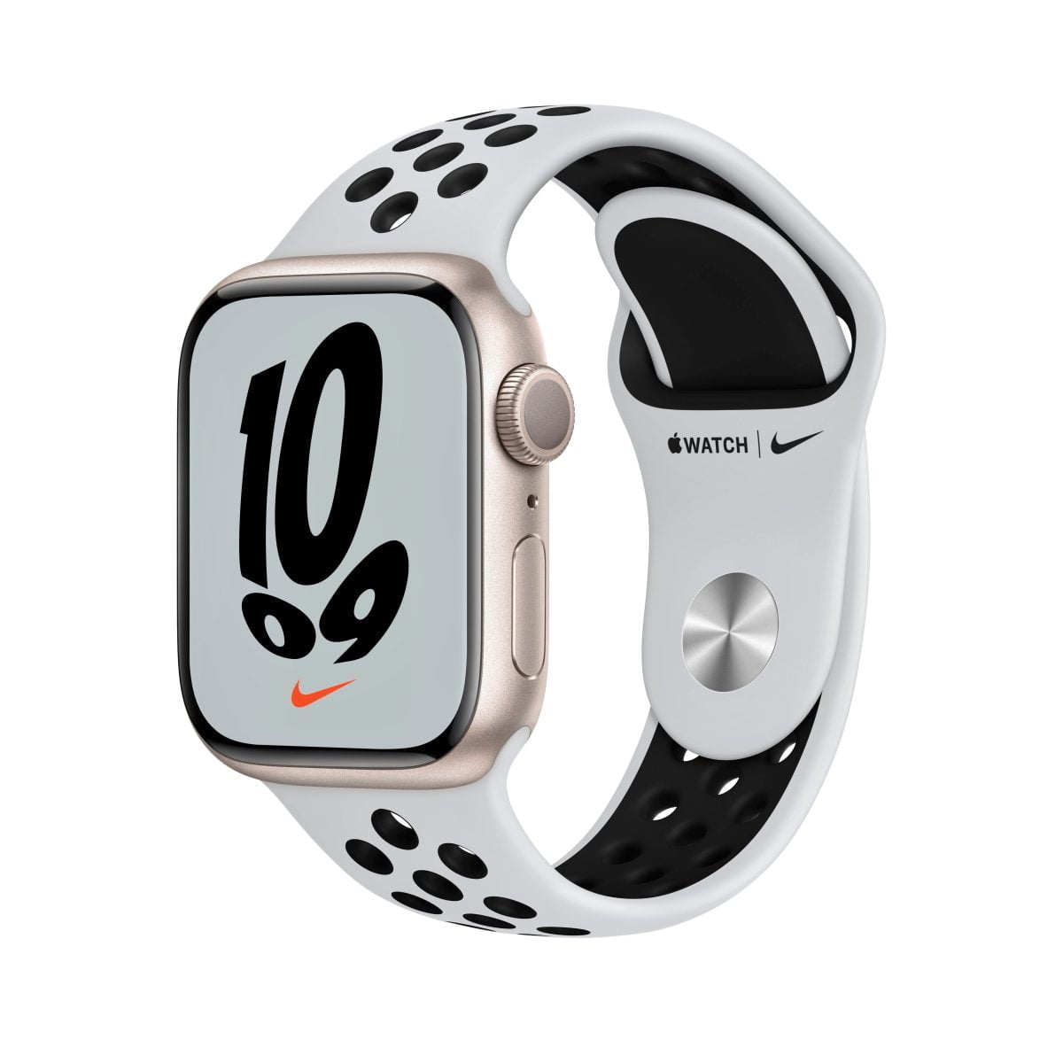 5706674 Sd Scaled Apple &Amp;Lt;H1 Class=&Amp;Quot;Heading-5 V-Fw-Regular&Amp;Quot;&Amp;Gt;Apple Watch Nike Series 7 (Gps) 45Mm Starlight Aluminum Case With Pure Platinum/Black Nike Sport Band - Starlight&Amp;Lt;/H1&Amp;Gt; &Amp;Lt;H2&Amp;Gt;Model: Mkna3&Amp;Lt;/H2&Amp;Gt; Https://Www.youtube.com/Watch?V=Mmdq-Gwbnze &Amp;Lt;Div Class=&Amp;Quot;Long-Description-Container Body-Copy &Amp;Quot;&Amp;Gt; &Amp;Lt;Div Class=&Amp;Quot;Html-Fragment&Amp;Quot;&Amp;Gt; &Amp;Lt;Div&Amp;Gt; &Amp;Lt;Div&Amp;Gt;The Largest, Most Advanced Always-On Retina Display Yet Makes Everything You Do With Your Apple Watch Series 7 Bigger And Better. Series 7 Is The Most Durable Apple Watch Ever Built, With An, Even More, Crack-Resistant Front Crystal. Advanced Features Let You Measure Your Blood Oxygen Level,¹ Take An Ecg Anytime,² And Access Mindfulness And Sleep Tracking Apps. You Can Also Track Dozens Of Workouts, Including New Tai Chi And Pilates.&Amp;Lt;/Div&Amp;Gt; &Amp;Lt;/Div&Amp;Gt; &Amp;Lt;/Div&Amp;Gt; &Amp;Lt;/Div&Amp;Gt; Apple Watch Nike Series Apple Watch Nike Series 7 (Gps) 45Mm - Starlight