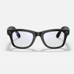 Ray Ban Stories Wayfarer Smart Glasses 53mm Shiny Black/Clear Blue Light Filter