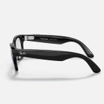 Ray Ban Stories Wayfarer Smart Glasses 53mm Shiny Black/Clear Blue Light Filter