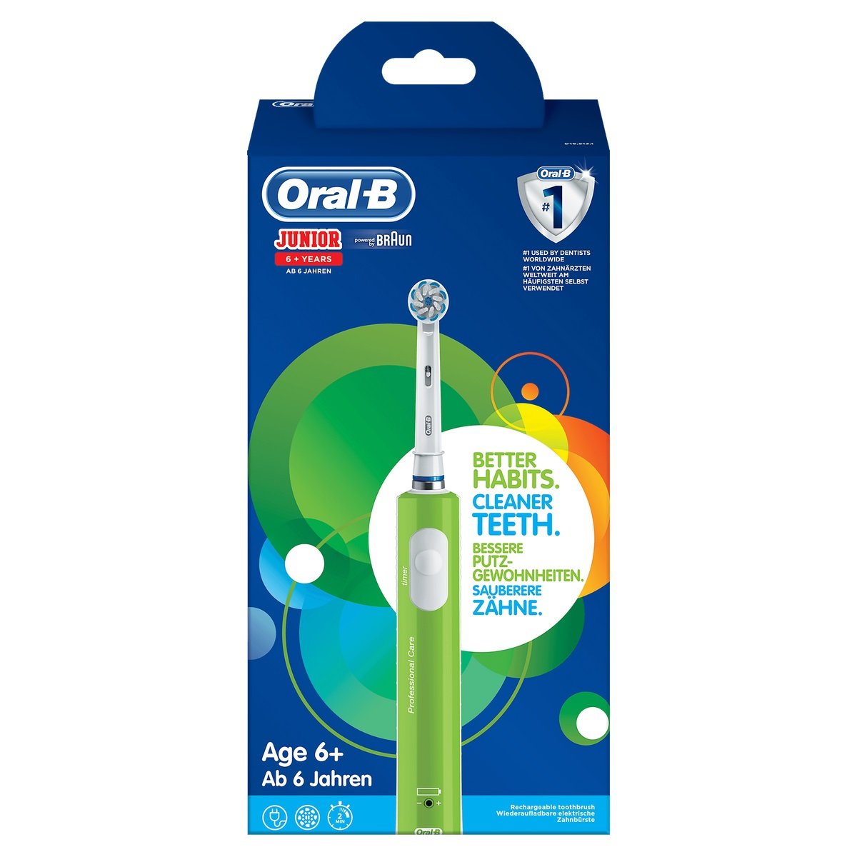 Oral-B Junior Rechargeable Electric Toothbrush Green