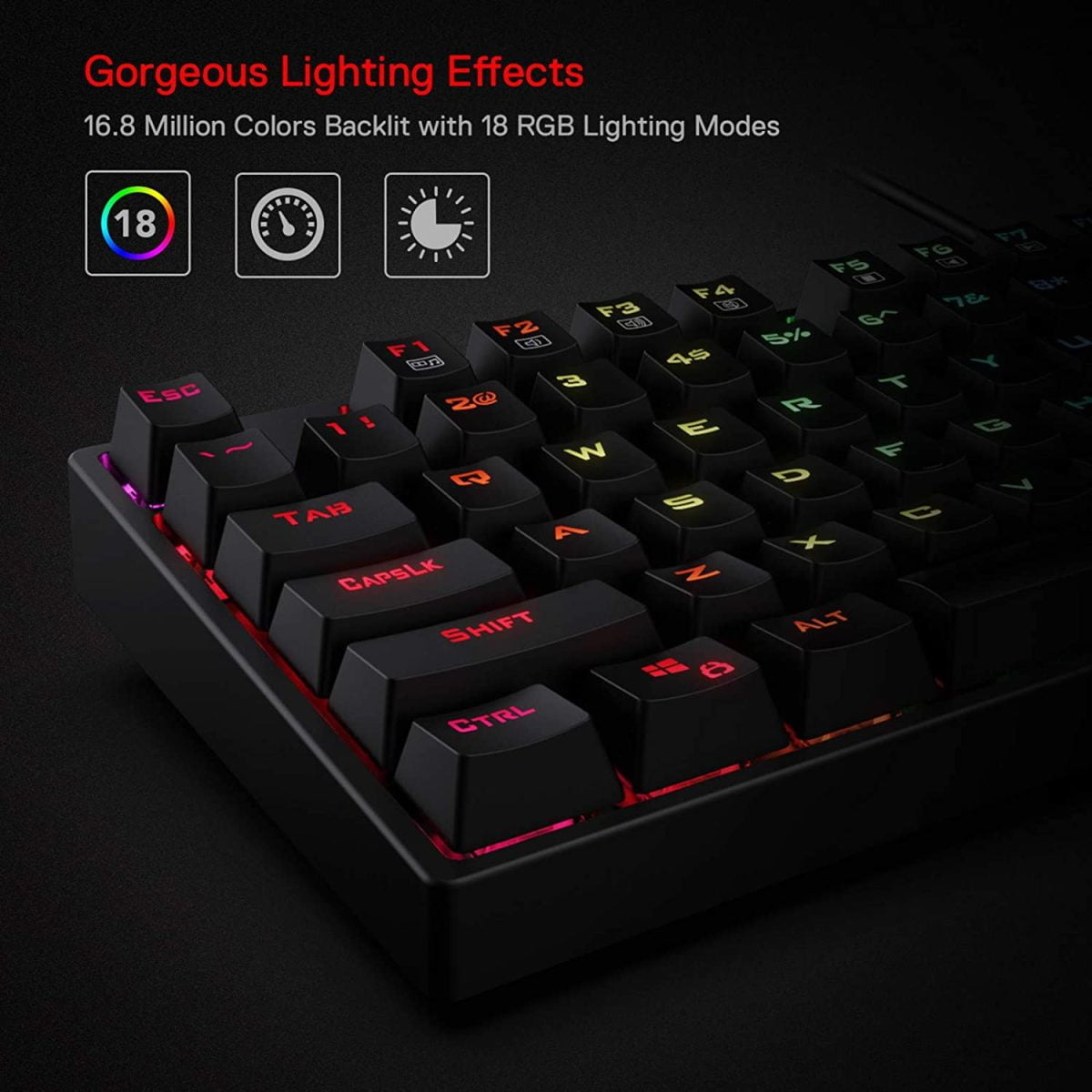 Redragon &Lt;H1 Class=&Quot;Product_Title Entry-Title&Quot;&Gt;Redragon K582 Surara Rgb Led Backlit Mechanical Gaming Keyboard&Lt;/H1&Gt; &Lt;Table Class=&Quot;A-Normal A-Spacing-Micro&Quot;&Gt; &Lt;Tbody&Gt; &Lt;Tr Class=&Quot;A-Spacing-Small Po-Keyboard_Description&Quot;&Gt; &Lt;Td Class=&Quot;A-Span3&Quot;&Gt;&Lt;Span Class=&Quot;A-Size-Base A-Text-Bold&Quot;&Gt;Keyboard Description&Lt;/Span&Gt;&Lt;/Td&Gt; &Lt;Td Class=&Quot;A-Span9&Quot;&Gt;&Lt;Span Class=&Quot;A-Size-Base&Quot;&Gt;Basic 104 Keys Wired Gaming Keyboard&Lt;/Span&Gt;&Lt;/Td&Gt; &Lt;/Tr&Gt; &Lt;Tr Class=&Quot;A-Spacing-Small Po-Connectivity_Technology&Quot;&Gt; &Lt;Td Class=&Quot;A-Span3&Quot;&Gt;&Lt;Span Class=&Quot;A-Size-Base A-Text-Bold&Quot;&Gt;Connectivity Technology&Lt;/Span&Gt;&Lt;/Td&Gt; &Lt;Td Class=&Quot;A-Span9&Quot;&Gt;&Lt;Span Class=&Quot;A-Size-Base&Quot;&Gt;Usb&Lt;/Span&Gt;&Lt;/Td&Gt; &Lt;/Tr&Gt; &Lt;Tr Class=&Quot;A-Spacing-Small Po-Special_Feature&Quot;&Gt; &Lt;Td Class=&Quot;A-Span3&Quot;&Gt;&Lt;Span Class=&Quot;A-Size-Base A-Text-Bold&Quot;&Gt;Special Features&Lt;/Span&Gt;&Lt;/Td&Gt; &Lt;Td Class=&Quot;A-Span9&Quot;&Gt;&Lt;Span Class=&Quot;A-Size-Base&Quot;&Gt;Lighting&Lt;/Span&Gt;&Lt;/Td&Gt; &Lt;/Tr&Gt; &Lt;Tr Class=&Quot;A-Spacing-Small Po-Compatible_Devices&Quot;&Gt; &Lt;Td Class=&Quot;A-Span3&Quot;&Gt;&Lt;Span Class=&Quot;A-Size-Base A-Text-Bold&Quot;&Gt;Compatible Devices&Lt;/Span&Gt;&Lt;/Td&Gt; &Lt;Td Class=&Quot;A-Span9&Quot;&Gt;&Lt;Span Class=&Quot;A-Size-Base&Quot;&Gt;Gaming Console&Lt;/Span&Gt;&Lt;/Td&Gt; &Lt;/Tr&Gt; &Lt;Tr Class=&Quot;A-Spacing-Small Po-Brand&Quot;&Gt; &Lt;Td Class=&Quot;A-Span3&Quot;&Gt;&Lt;Span Class=&Quot;A-Size-Base A-Text-Bold&Quot;&Gt;Brand&Lt;/Span&Gt;&Lt;/Td&Gt; &Lt;Td Class=&Quot;A-Span9&Quot;&Gt;&Lt;Span Class=&Quot;A-Size-Base&Quot;&Gt;Redragon&Lt;/Span&Gt;&Lt;/Td&Gt; &Lt;/Tr&Gt; &Lt;/Tbody&Gt; &Lt;/Table&Gt; Gaming Keyboard Redragon K582 Gaming Keyboard