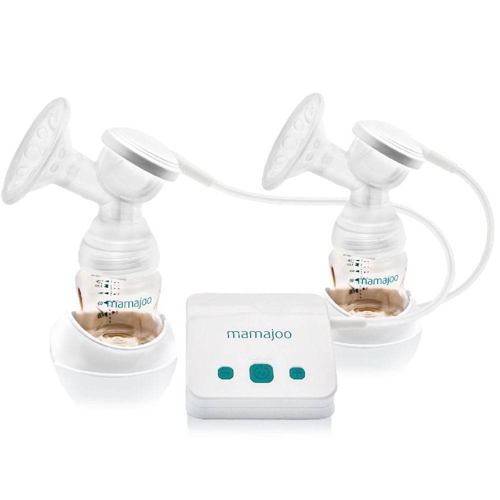 Mamajoo - مضخة الثدي المزدوجة Usb الإلكترونية وزجاجة الرضاعة الذهبية