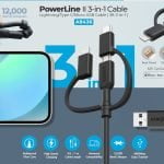 Anker Powerline II 3 in 1 Charging Cable 3ft