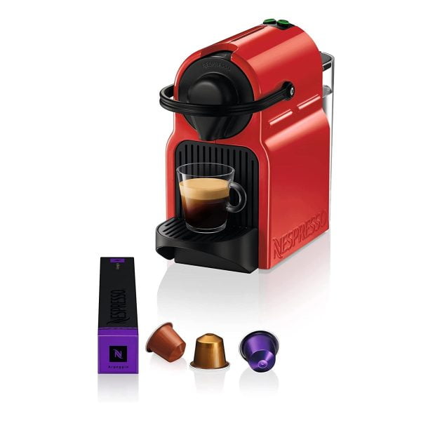 Nespresso Krups Inissia Ruby Red XN 1005 -14 Capsules