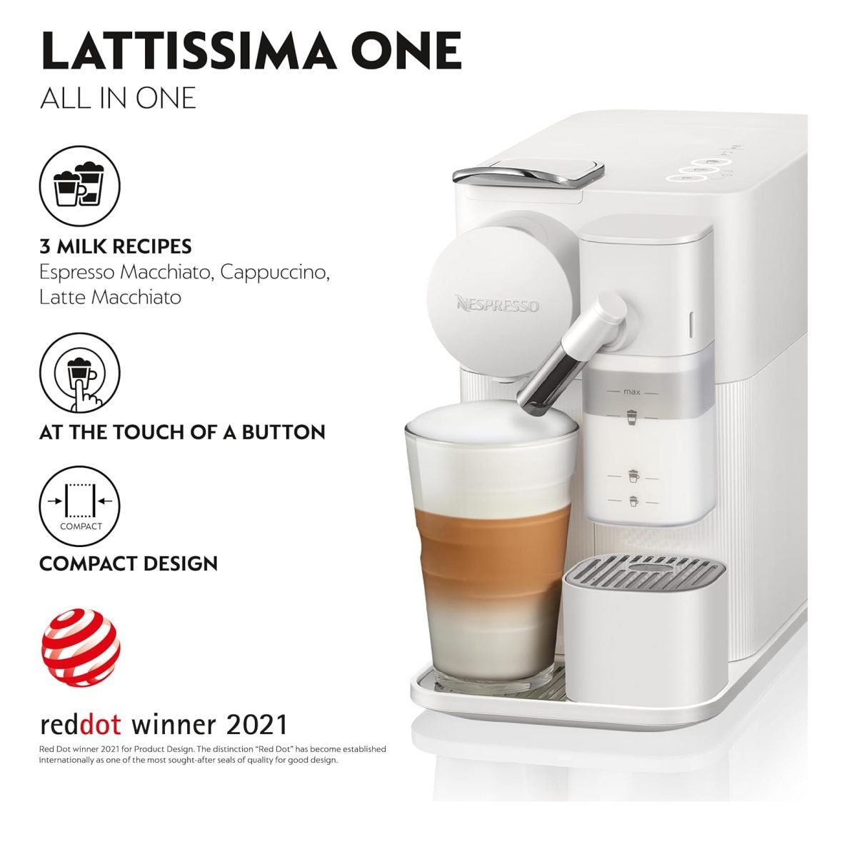 Nespresso De'Longhi Lattissima One Coffee Maker