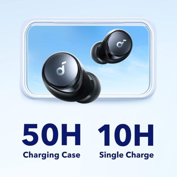 Soundcore Space A40 Active Noise Cancelling Wireless Earbuds - Black