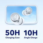 Soundcore Space A40 Active Noise Cancelling Wireless Earbuds - white