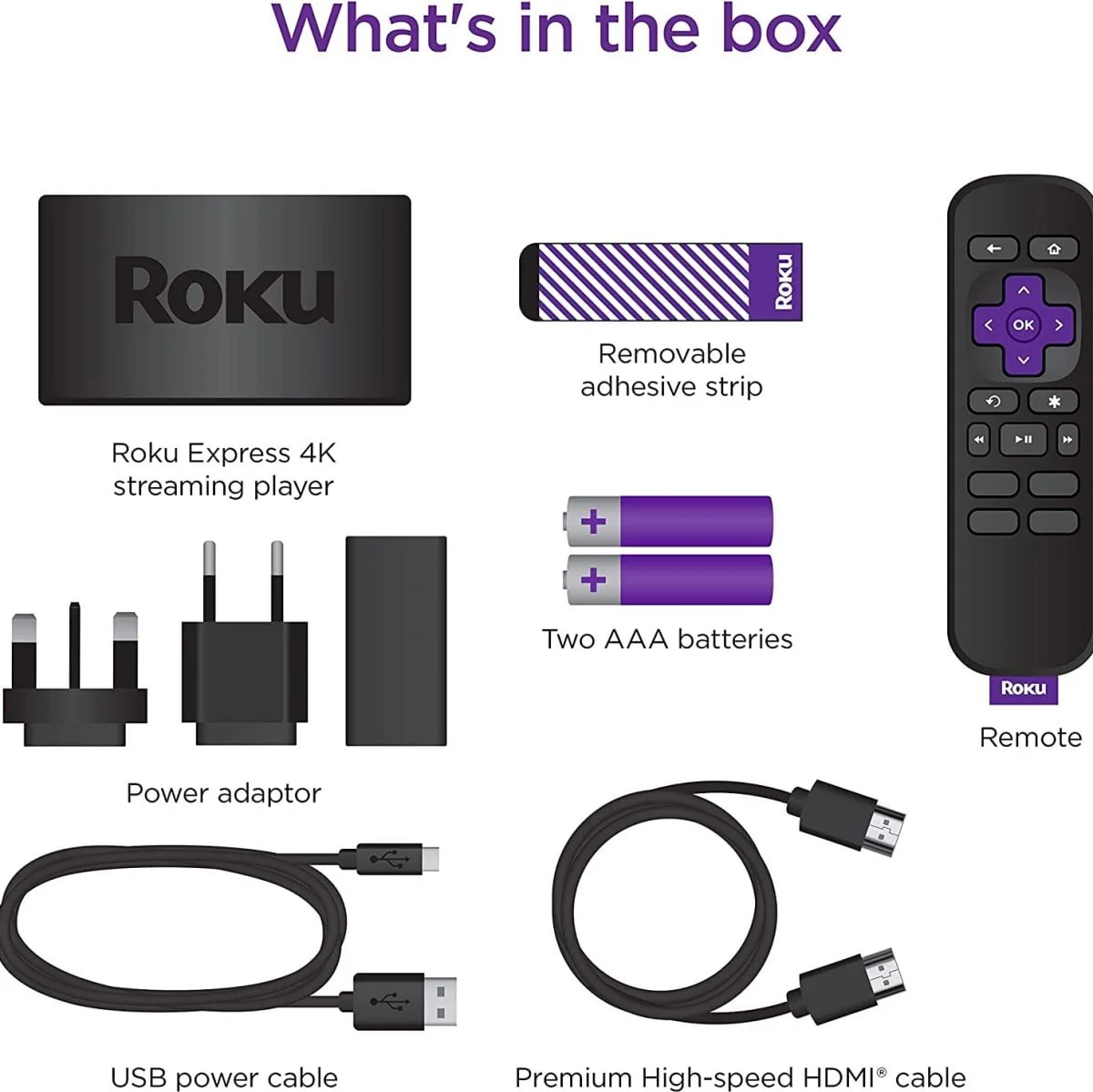 Roku Express 4K Streaming Media Player - Black
