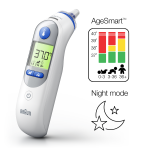 Braun ThermoScan 7 plus with Age Precision and Night mode - White