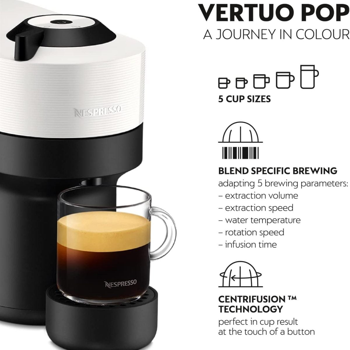 Nespresso Vertuo Pop White Coffee Machine
