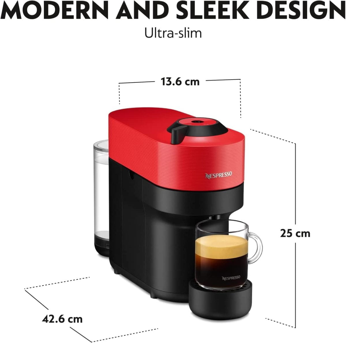 Nespresso Vertuo Pop Red Coffee Machine - Uae Version
