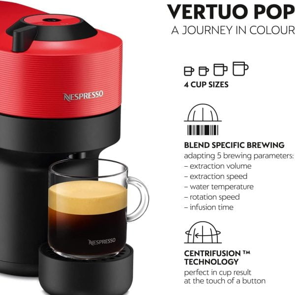 Nespresso Vertuo POP Red Coffee Machine - UAE Version