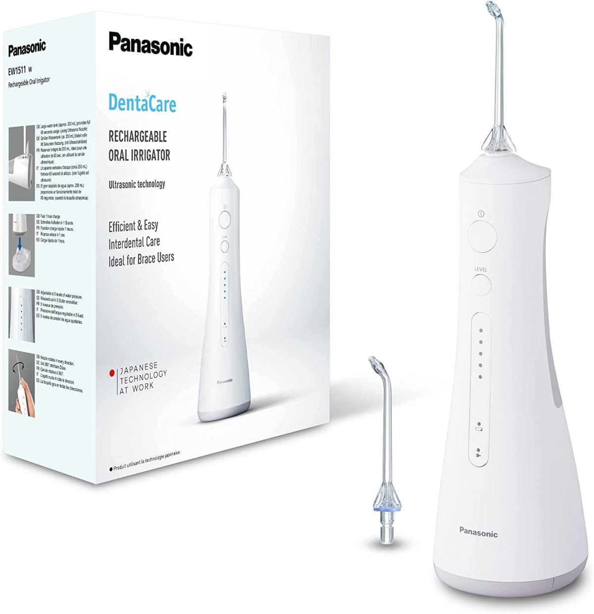 Panasonic Professional Cordless Water Flosser Ew1511W - White